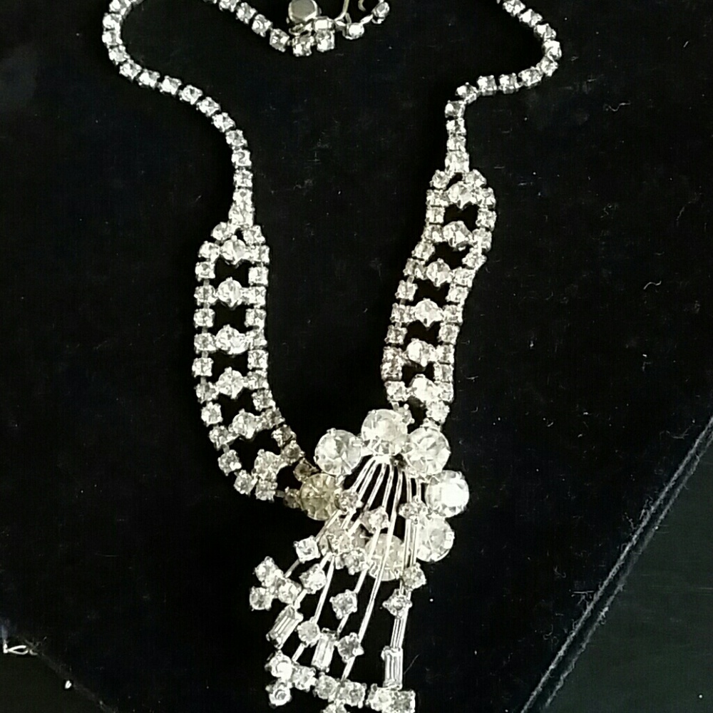 Antique rhinestone necklace